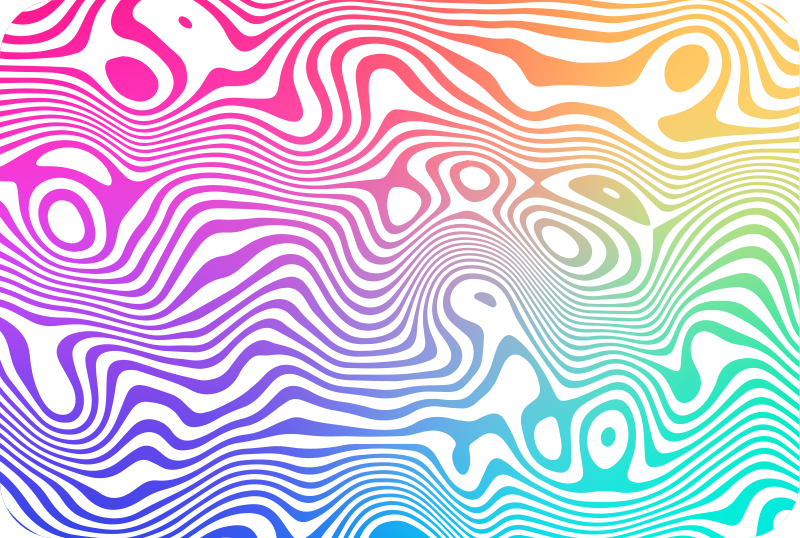 Alfombra vinílica rayas elementos de onda animados - TenVinilo