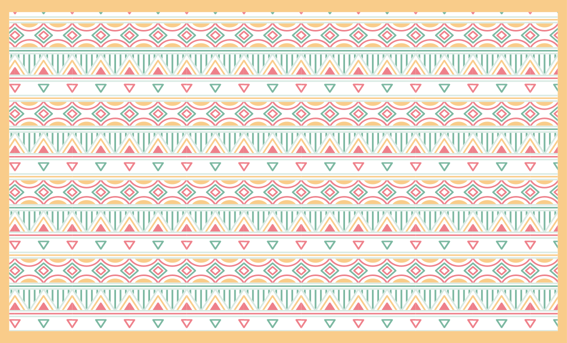 Alfombra vinílica étnica rayas estampadas de colores - TenVinilo