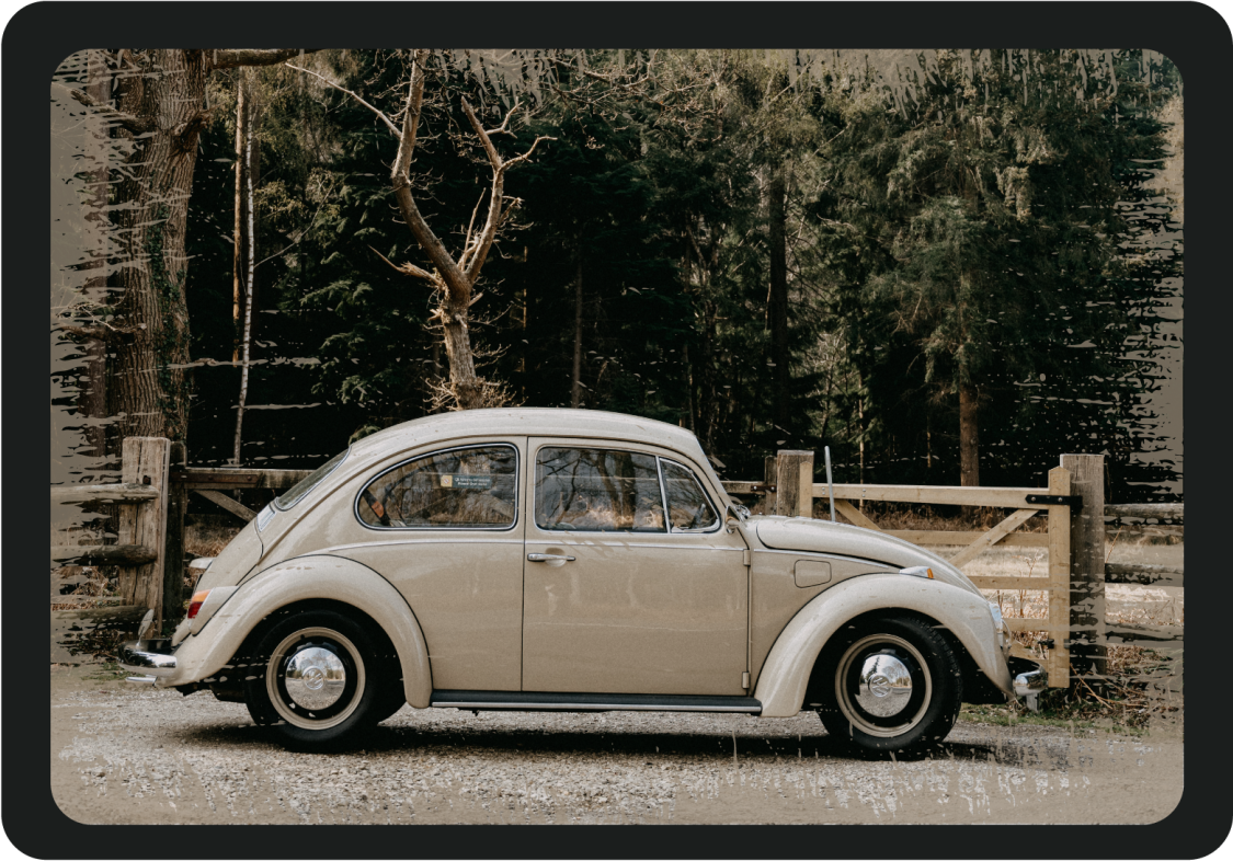 Alfombra vinílica vintage Escarabajo vw - TenVinilo