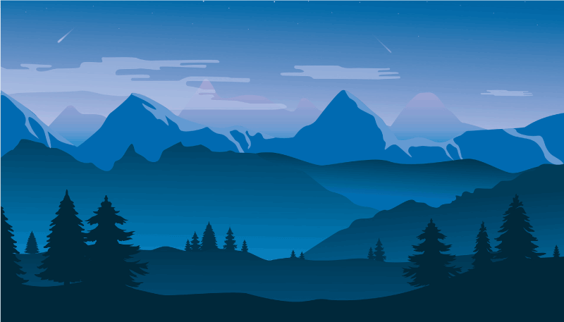 Alfombra vinílica naturaleza escena con vista a la montaña - TenVinilo