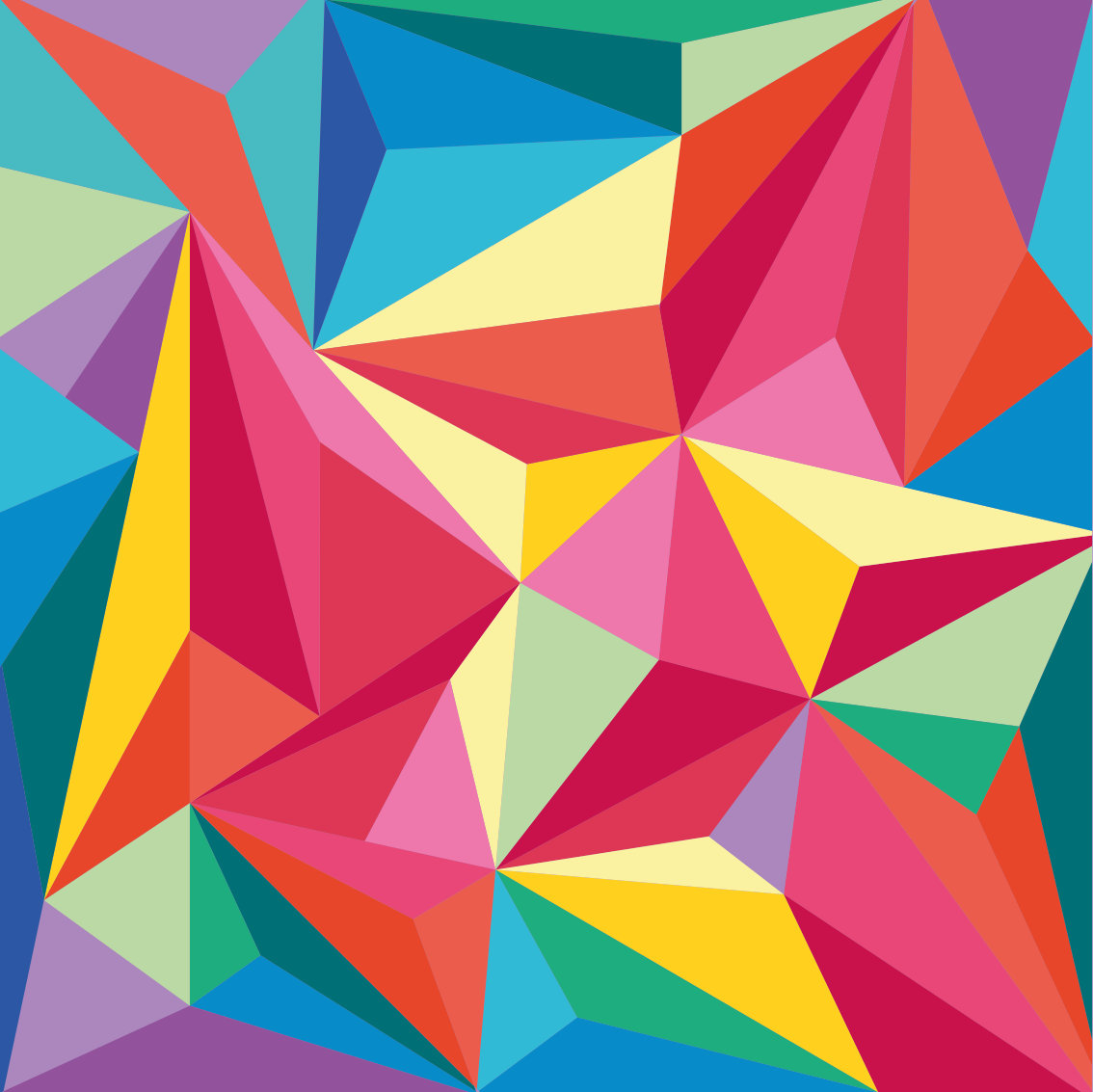 Alfombra de vinilo geométrica Triángulos 3d multicolores - TenVinilo