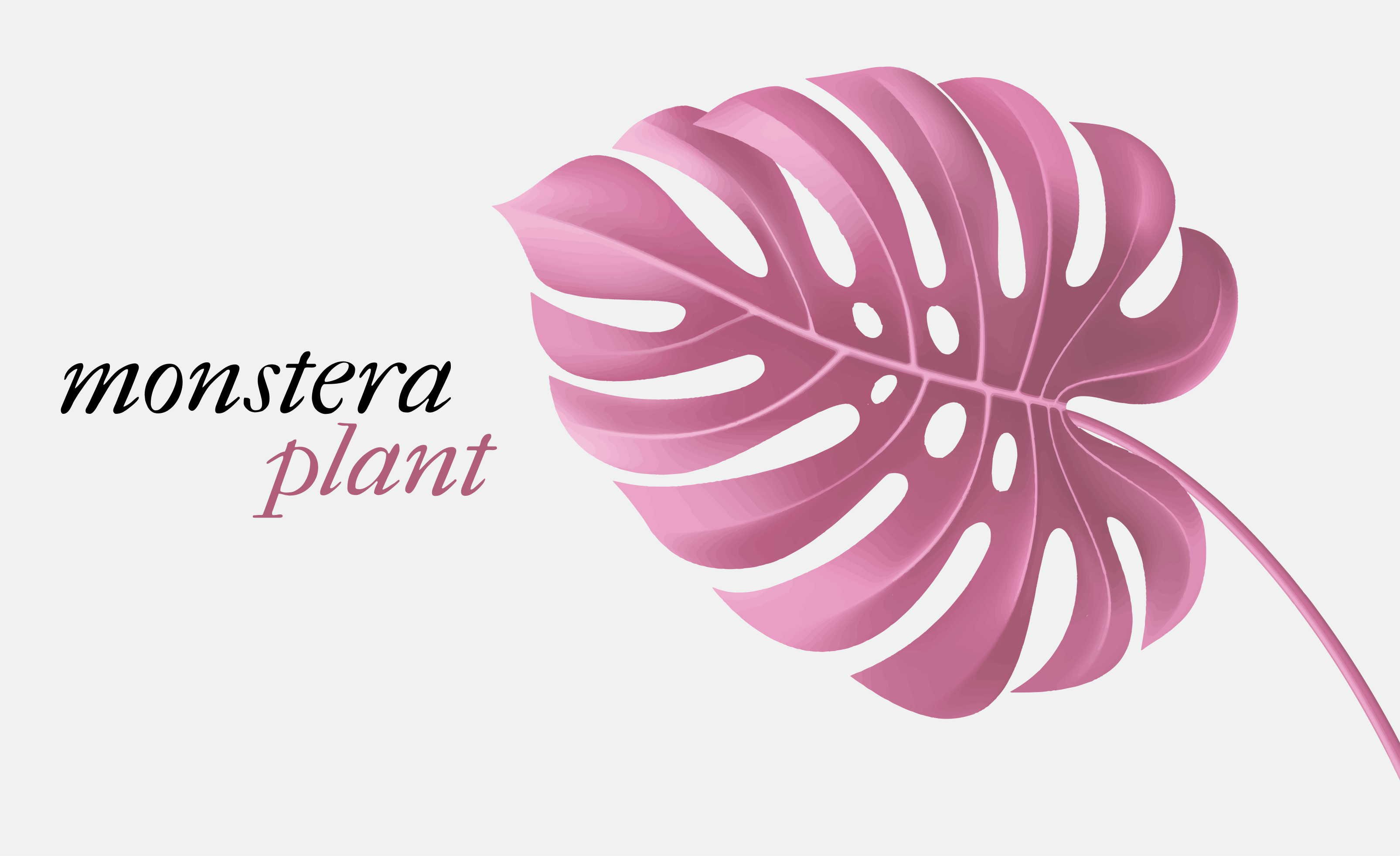 Alfombra vinílica flores planta monstera rosa - TenVinilo