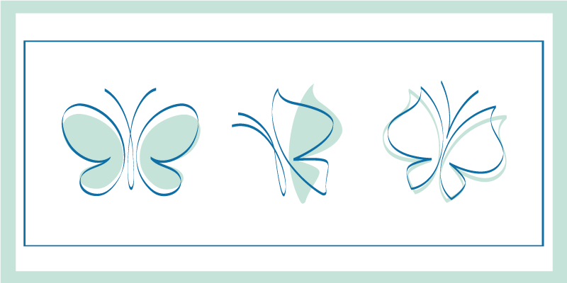 Alfombra vinílica animales motivo de trío de mariposas - TenVinilo