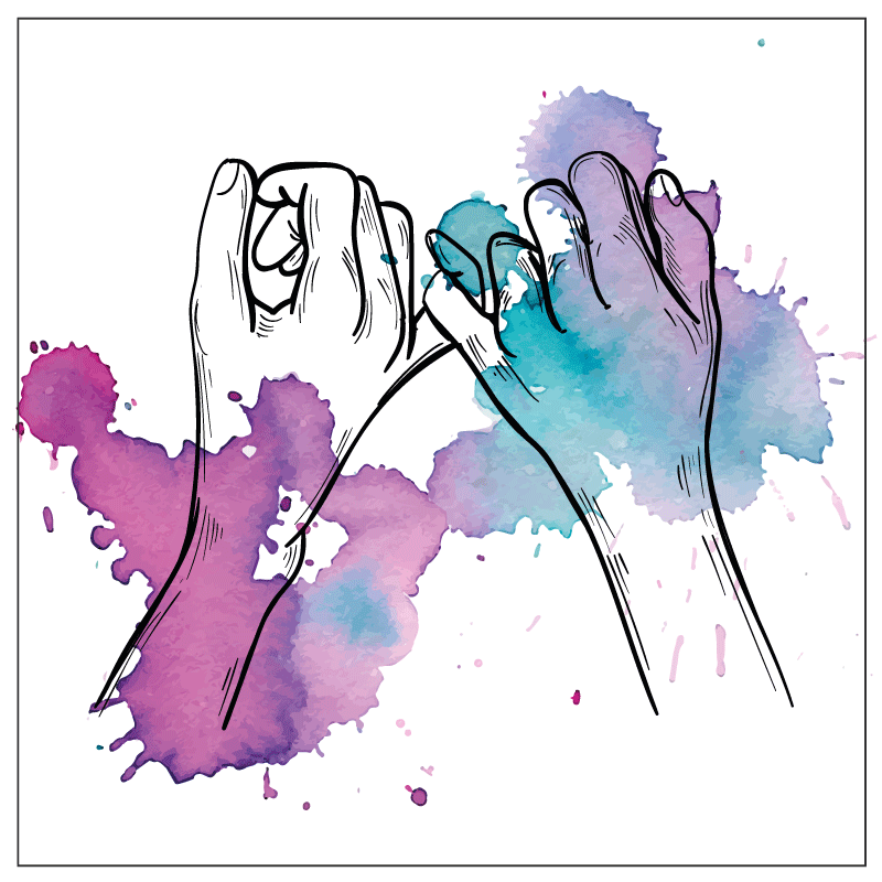 Alfombra vinílica juvenil manos meñique promesa - TenVinilo