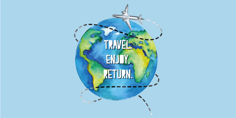 Alfombra vinílica mapamundi viaje deleite volver - TenVinilo