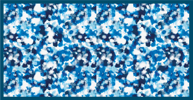 Alfombra vinílica infantil diseño de salpicadura azul - TenVinilo