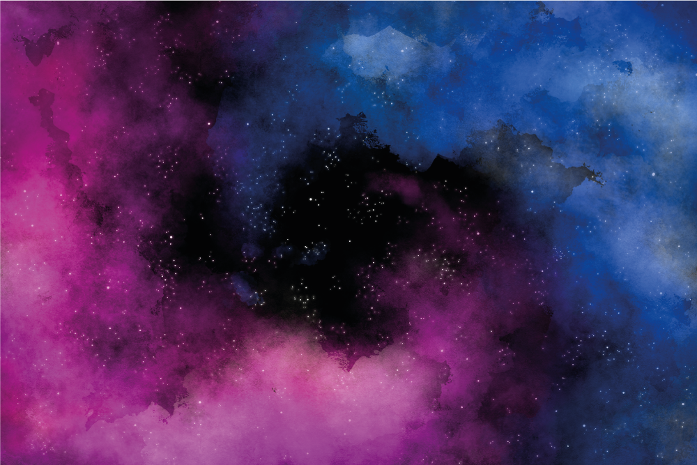 Alfombra vinílica estrellas cielo nocturno cósmico - TenVinilo