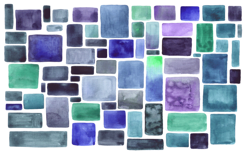 Alfombra vinílica imitación patrón bloques azul - TenVinilo