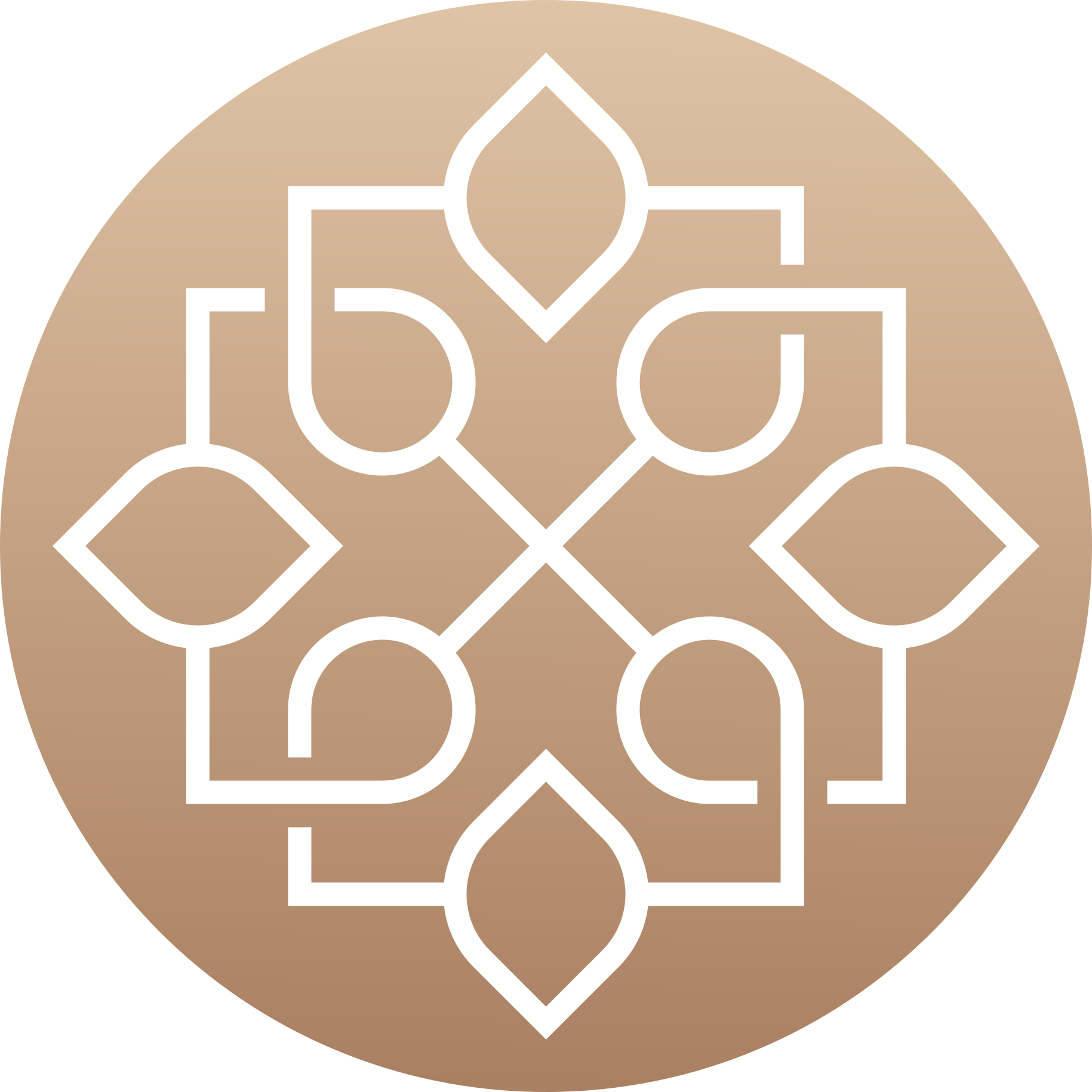 Alfombra vinílica mandala motivo marrón y blanco - TenVinilo