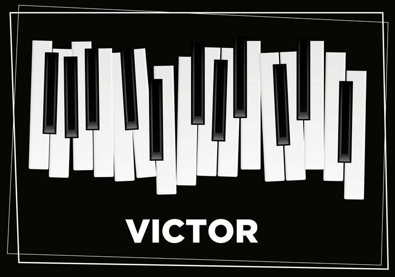 Alfombra vinílica personalizable teclado de piano - TenVinilo