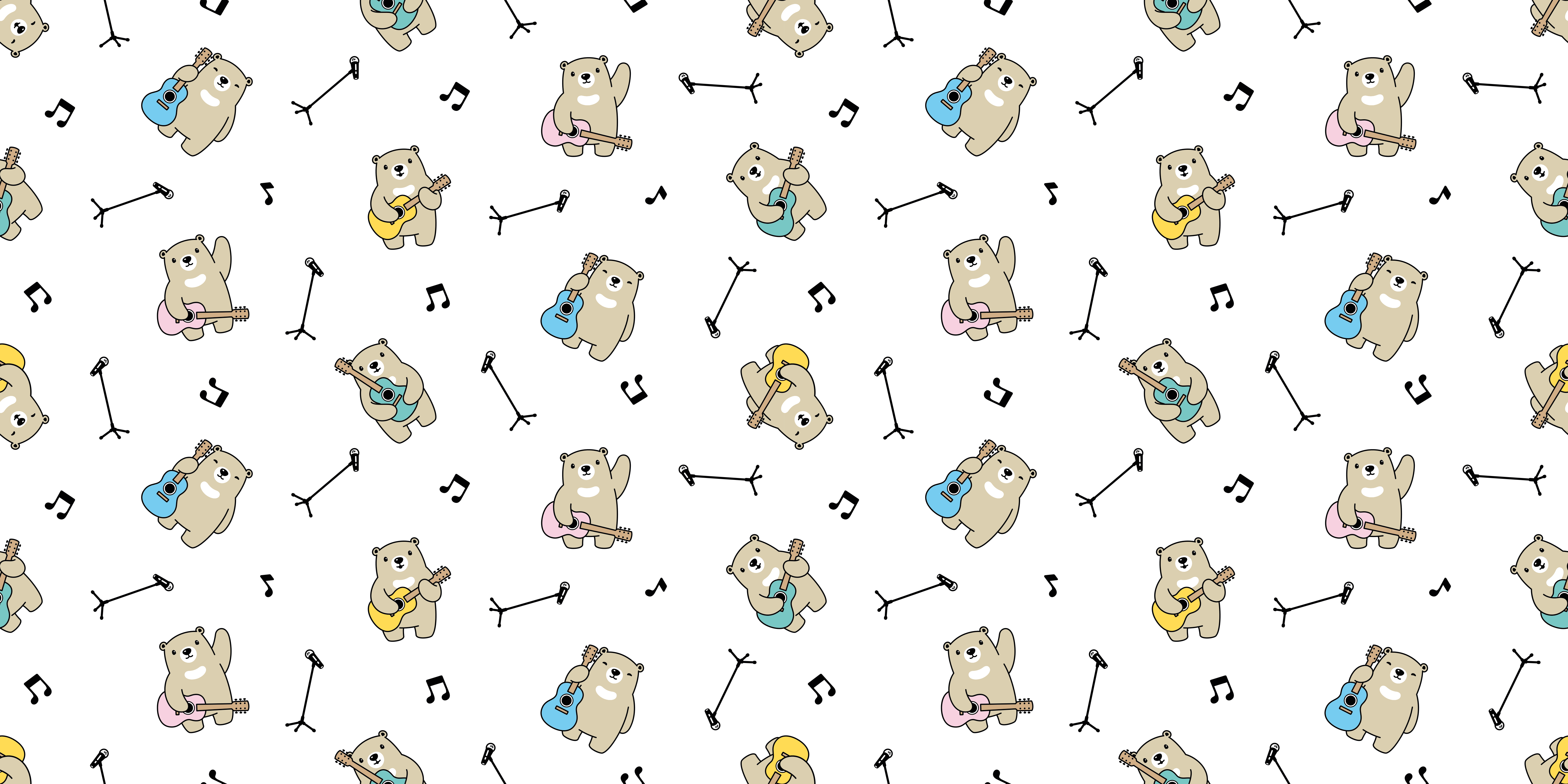 Alfombra vinílica bebé tema de osos musicales - TenVinilo