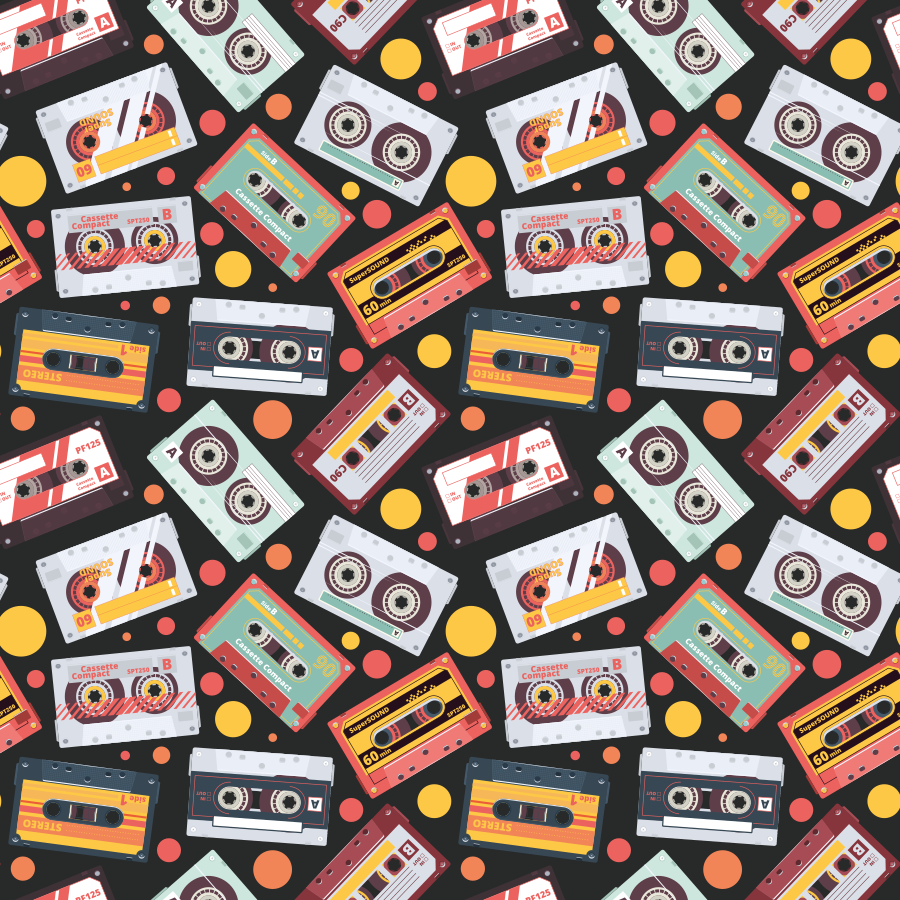 Alfombra vinílica textura estilo cassette retro - TenVinilo