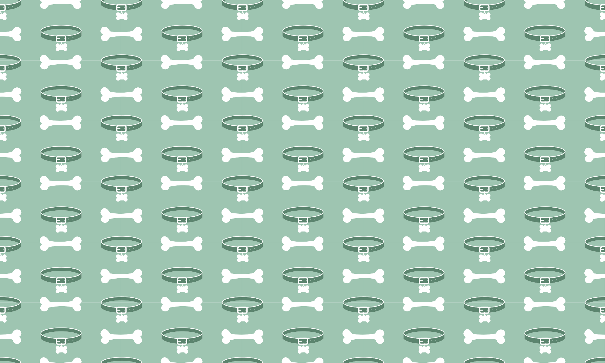 Alfombra vinílica animales patrón de huesos de perro - TenVinilo