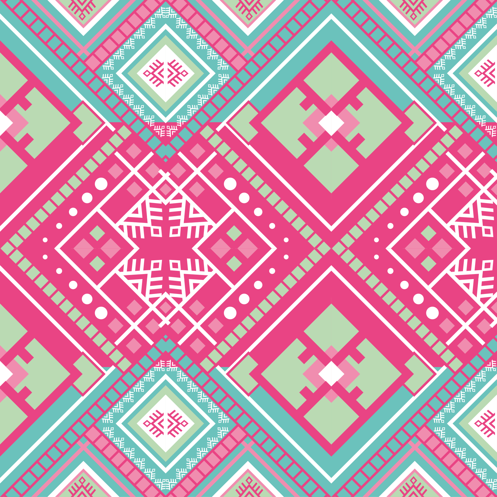 Alfombra vinílica étnica motivo tribal rosa - TenVinilo