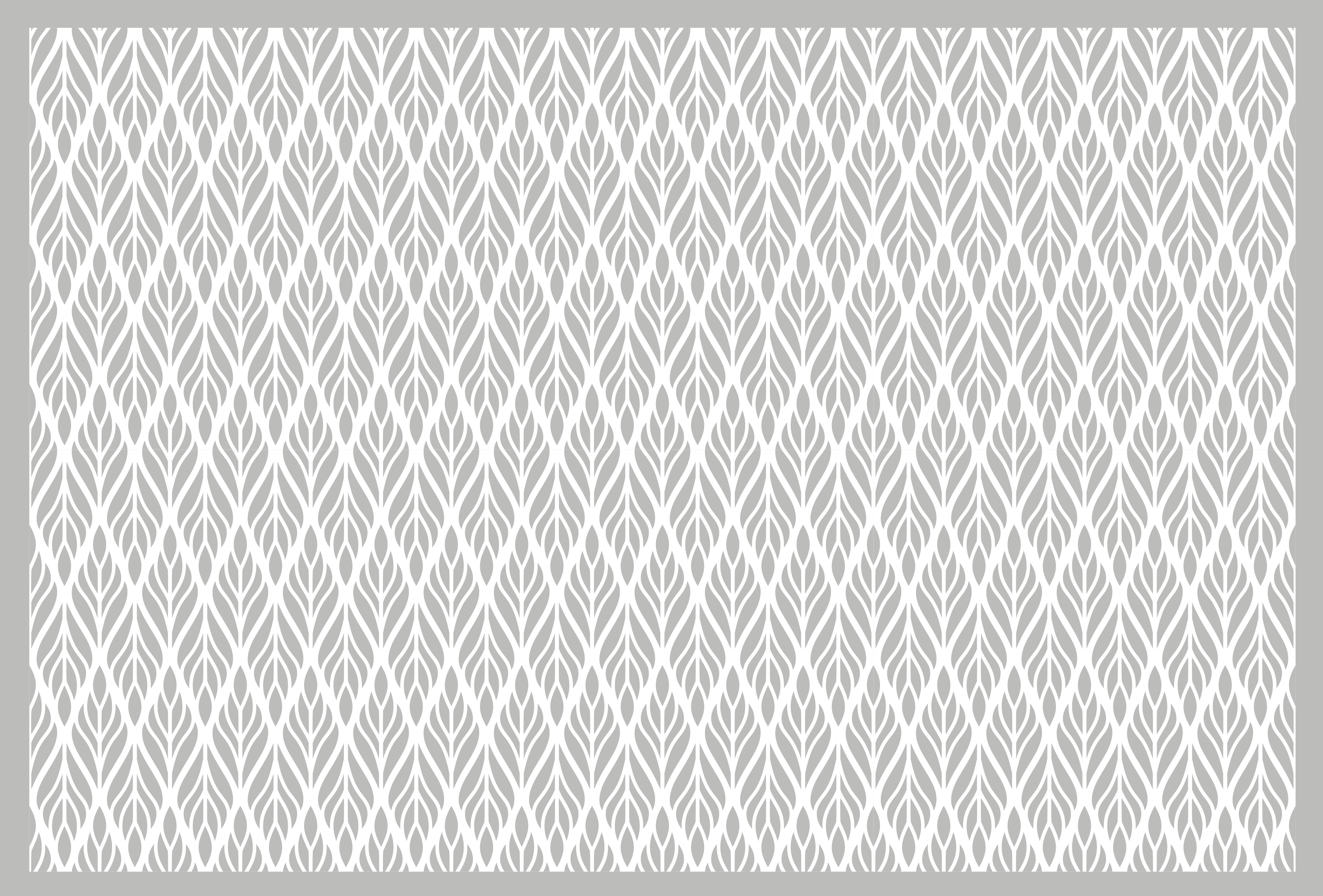 Alfombra vinílica moderna patrón de hojas grises - TenVinilo