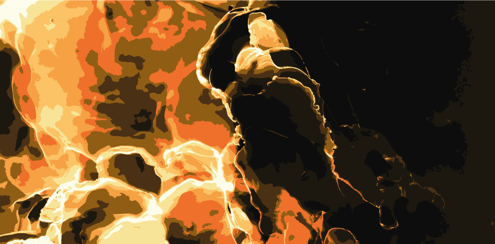 Alfombra vinílica imitación mármol efecto ardiente - TenVinilo