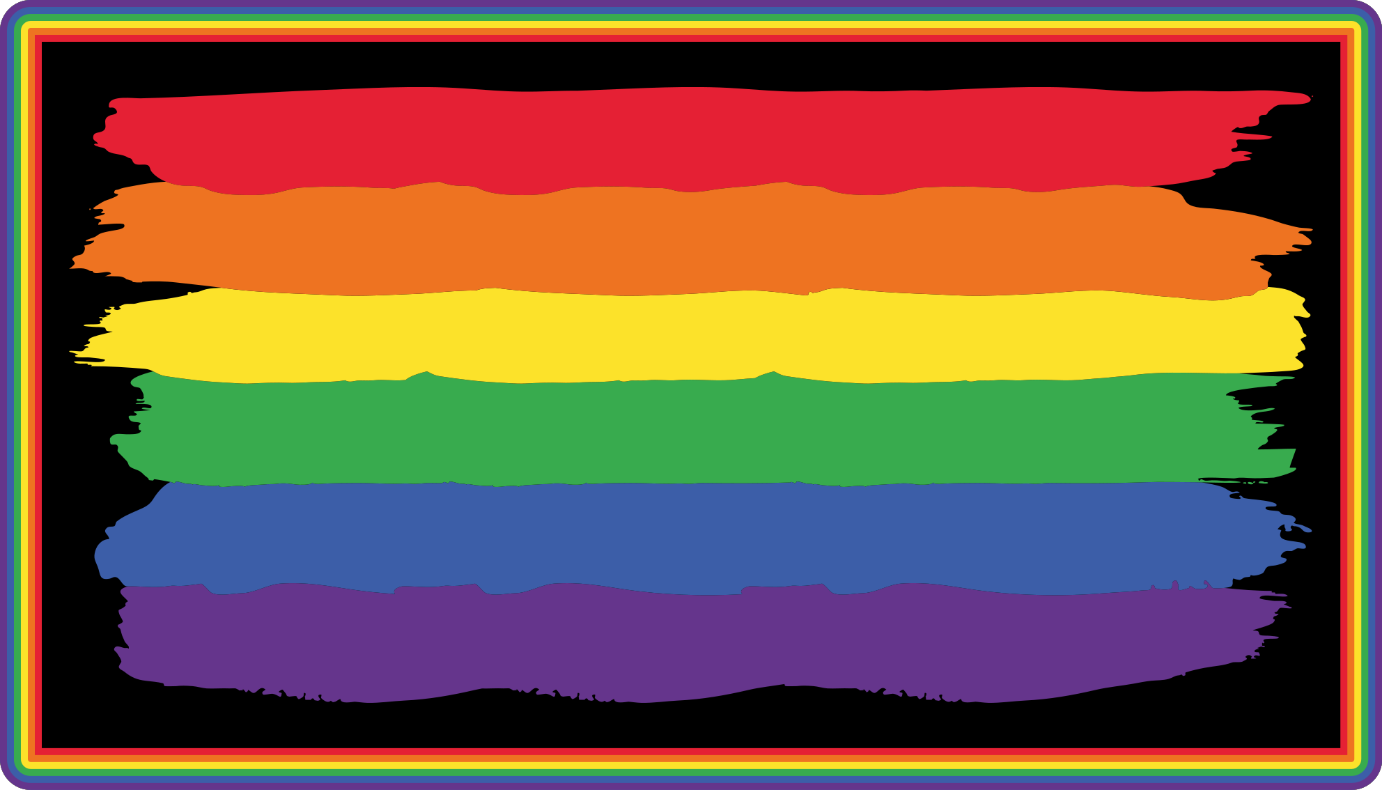 Alfombra vinílica rayas franjitas de colores del arco iris - TenVinilo