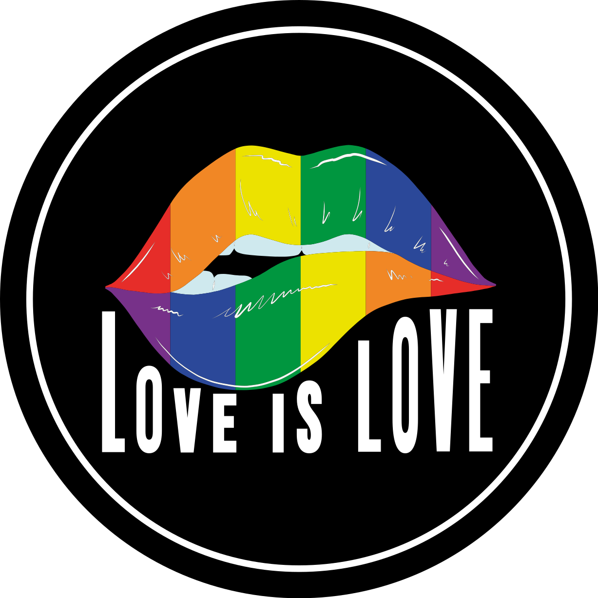 Alfombra vinílica dormitorio Concepto de labios del día del orgul - TenVinilo