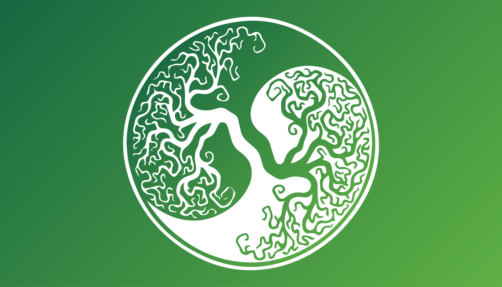 Alfombra vinílica naturaleza silueta de árbol circular - TenVinilo