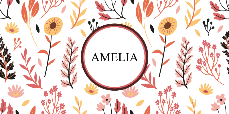 Alfombra vinílica personalizable nombre de estilo natural - TenVinilo