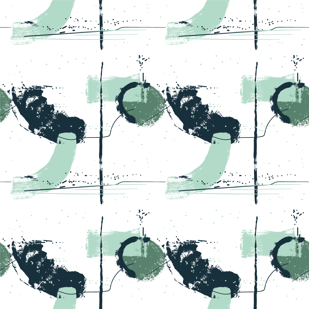 Alfombra vinílica minimalista trazos verdes abstractos - TenVinilo