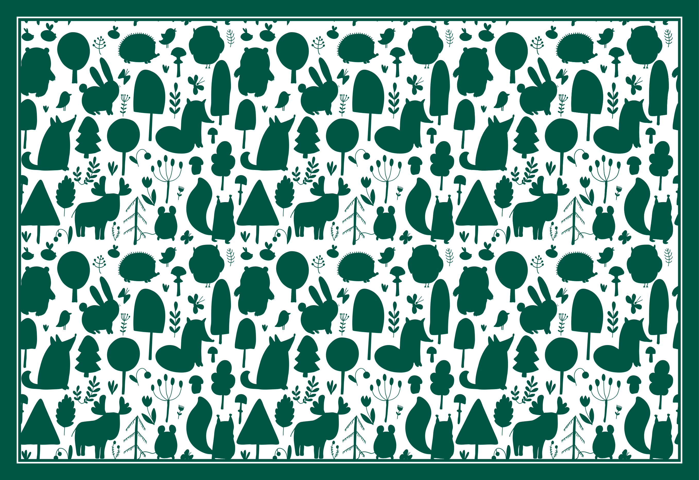 Alfombra vinílica naturaleza siluetas de la naturaleza - TenVinilo