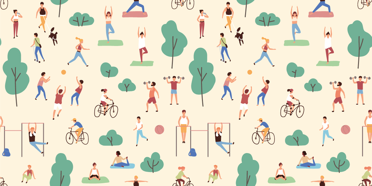 Alfombra vinílica infantil escenas de juego activo - TenVinilo