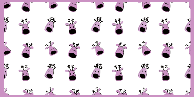 Alfombra vinílica bebé ilustraciones de renos - TenVinilo