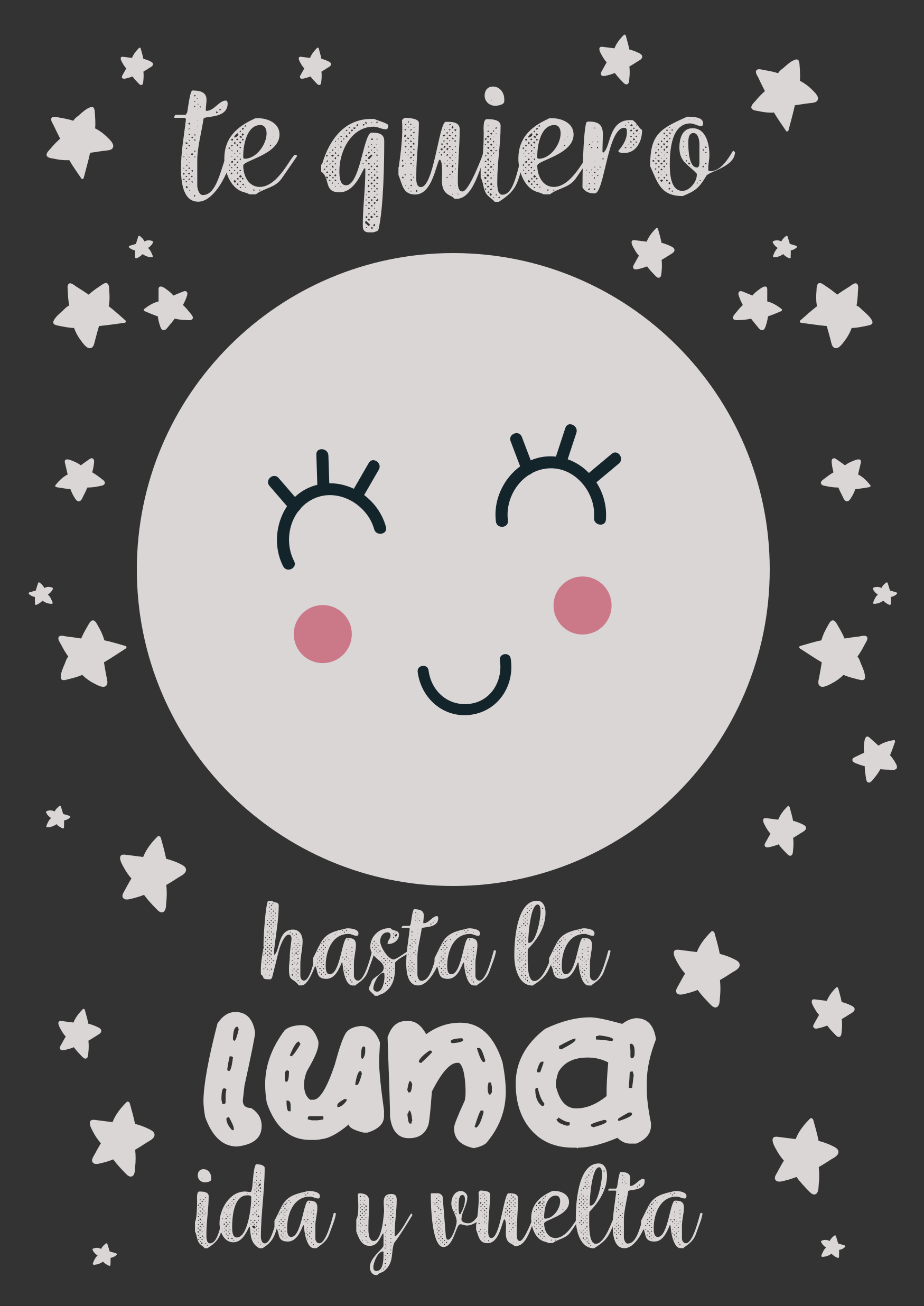 Alfombra vinílica bebé Te amo hasta la luna - TenVinilo