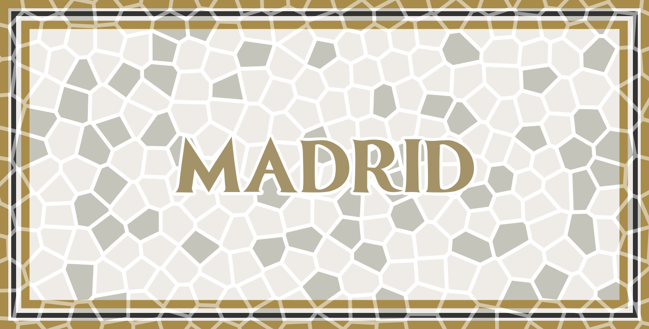 Alfombra vinílica personalizable patrón geométrico de madrid - TenVinilo