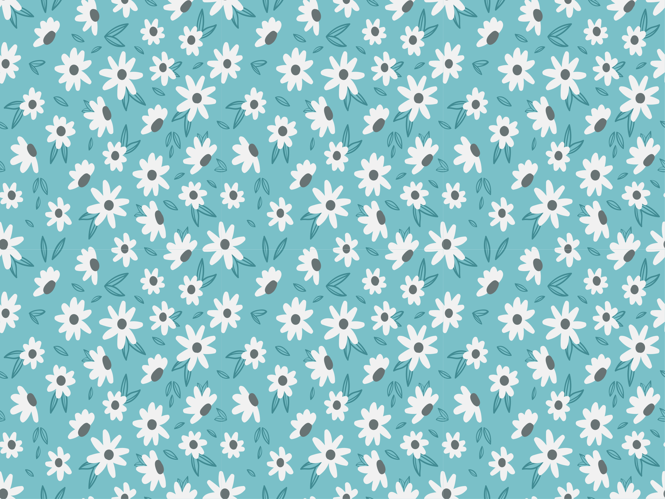 Alfombra vinílica flores decoración con motivos florales - TenVinilo