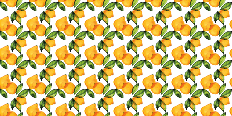 Alfombra vinílica flores Limón al estilo mediterráneo - TenVinilo