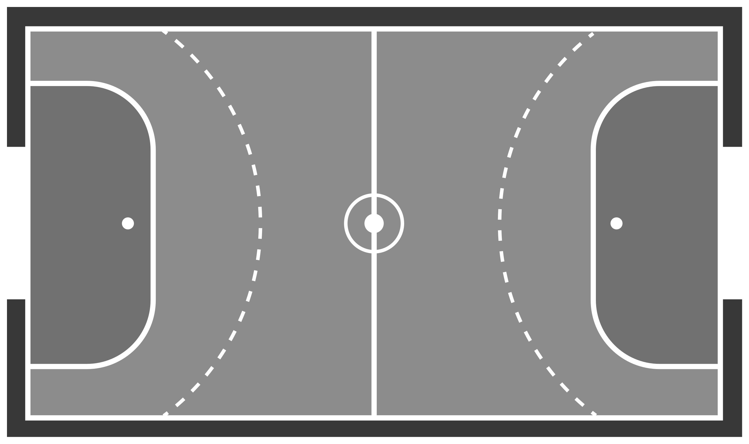 Alfombra vinílica juegos diseño de cancha de balonmano - TenVinilo