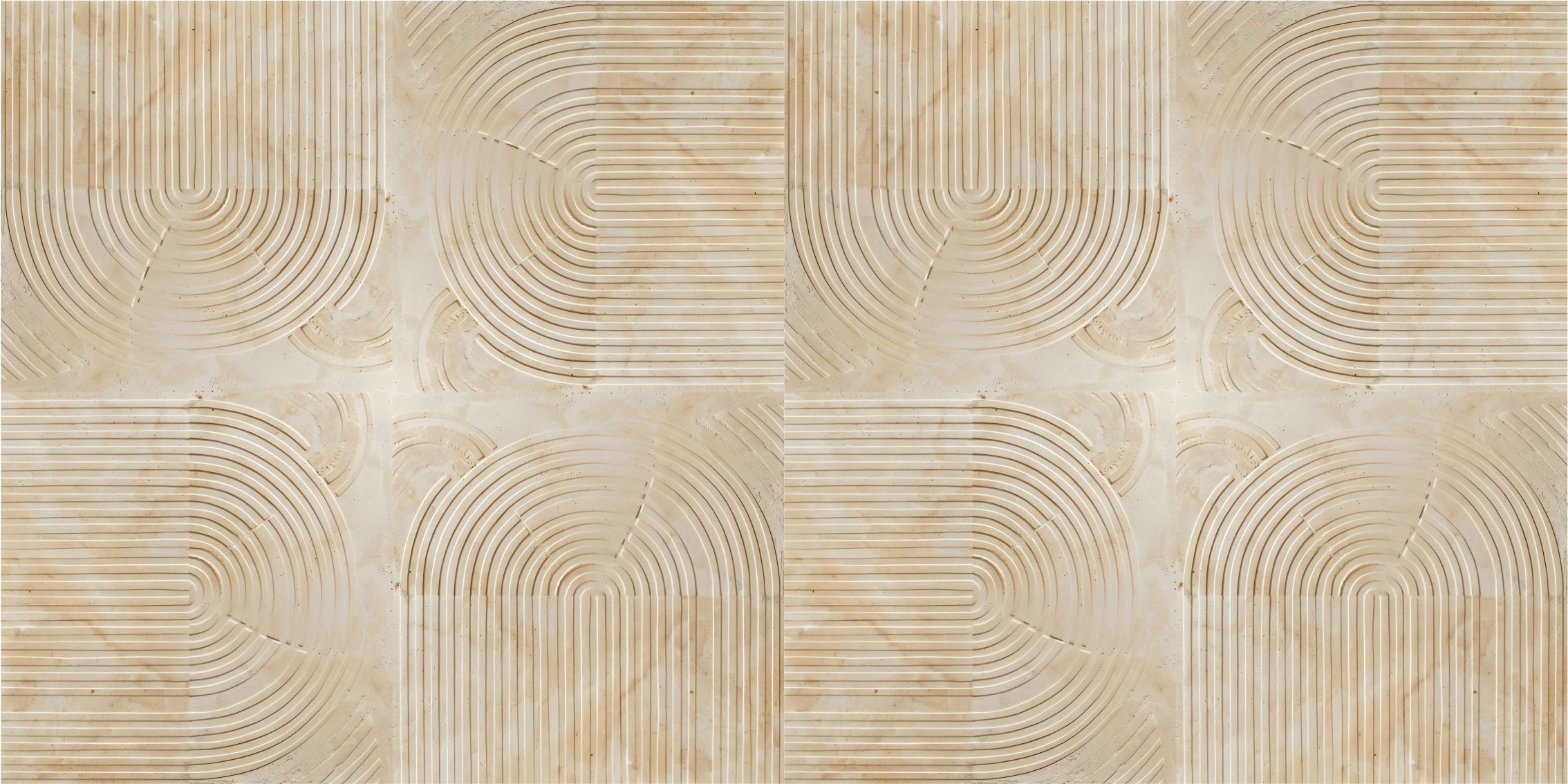 Alfombra vinílica beige arcos modernos - TenVinilo