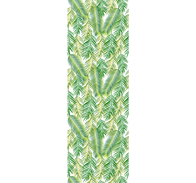 Papel tapiz hojas diseño de vegetación exuberante - TenVinilo