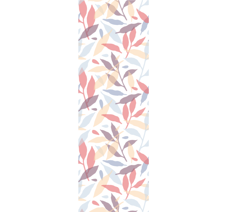 Papel tapiz hojas patrón de follaje transparente - TenVinilo