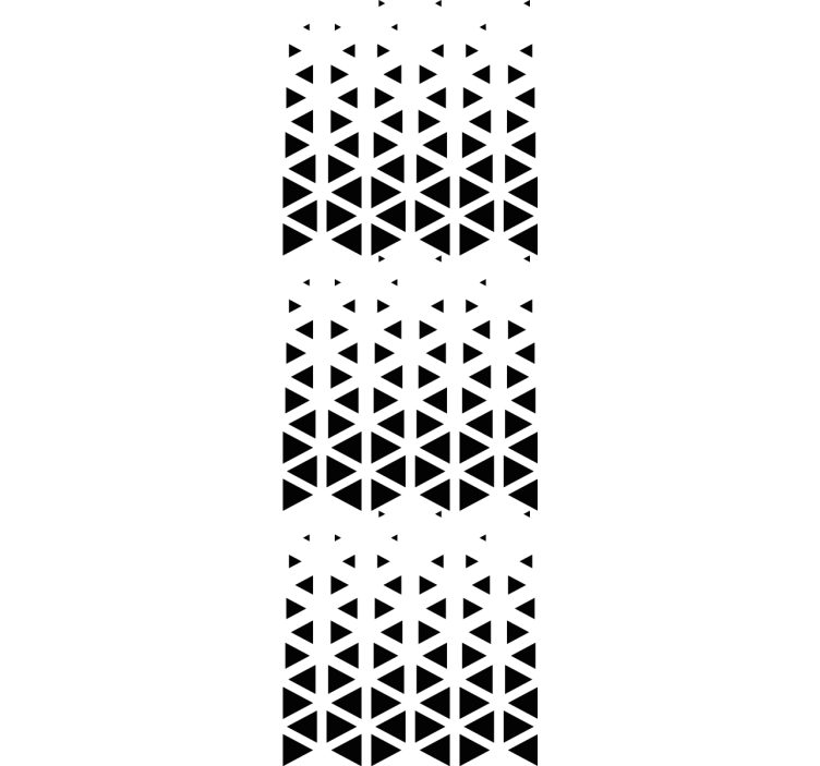 Papel tapiz geométrico arreglo de triángulo negro - TenVinilo