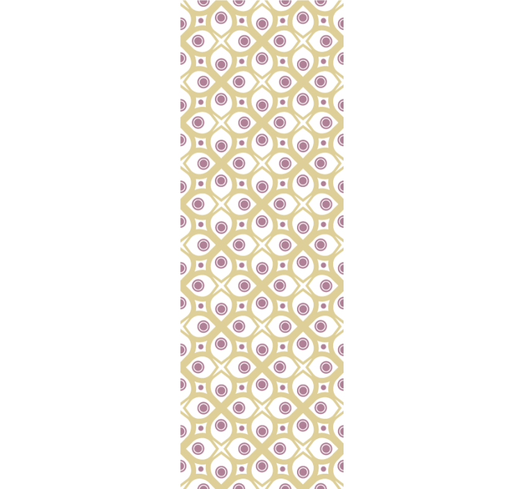 Papel pintado geométrico patrón de ojos retro - TenVinilo