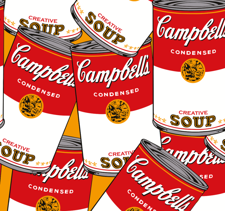 Papel tapiz arte andy warhol de campbell - TenVinilo