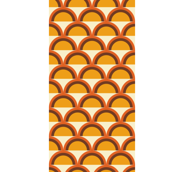 Papel tapiz vintage arcos retro al atardecer de los años 70 - TenVinilo