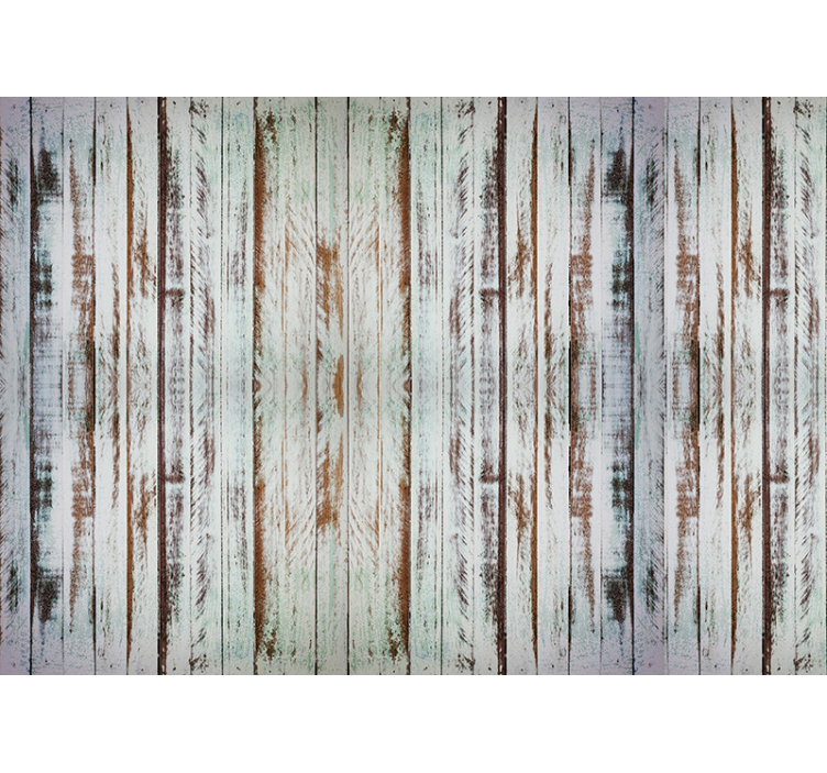 Papel tapiz ornamental madera en tiras - TenVinilo