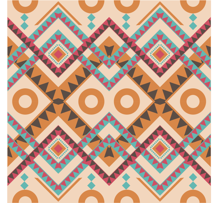 Papel tapiz para sala patrón de diamantes multicolores - TenVinilo