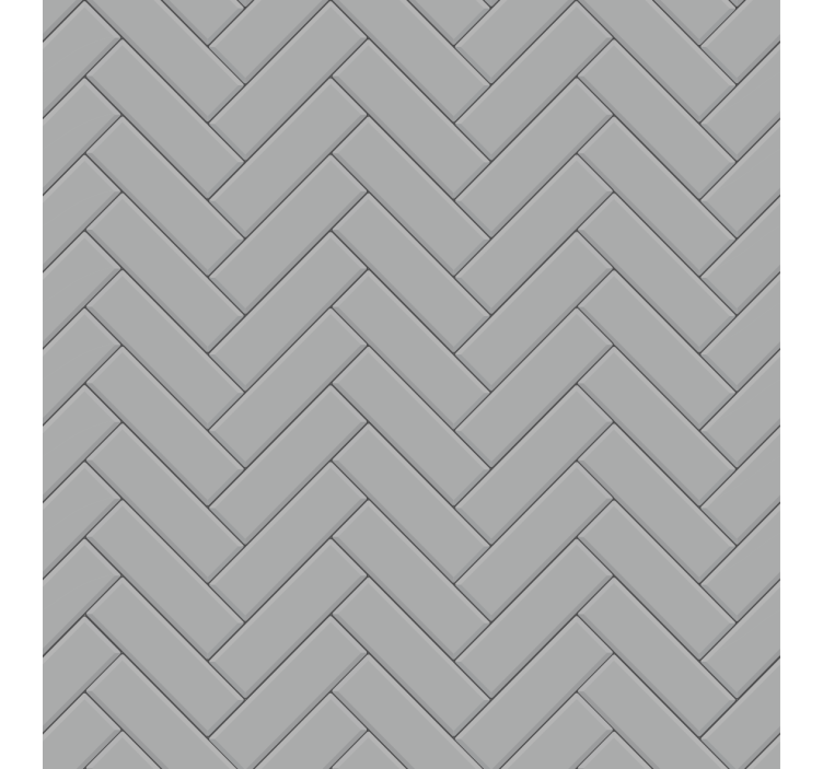 Papel tapiz ornamental en azulejos gris espiga - TenVinilo