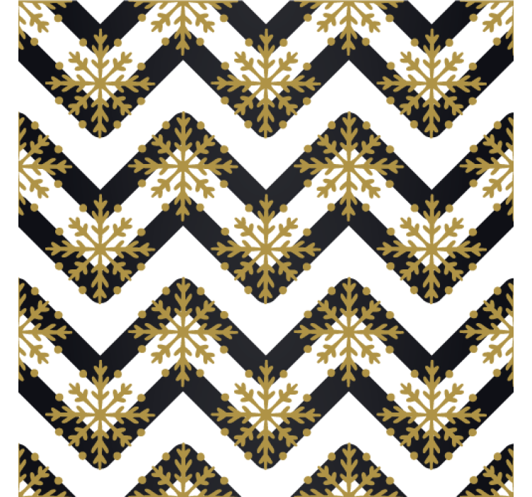 Papel tapiz ornamental patrón floral chevron - TenVinilo