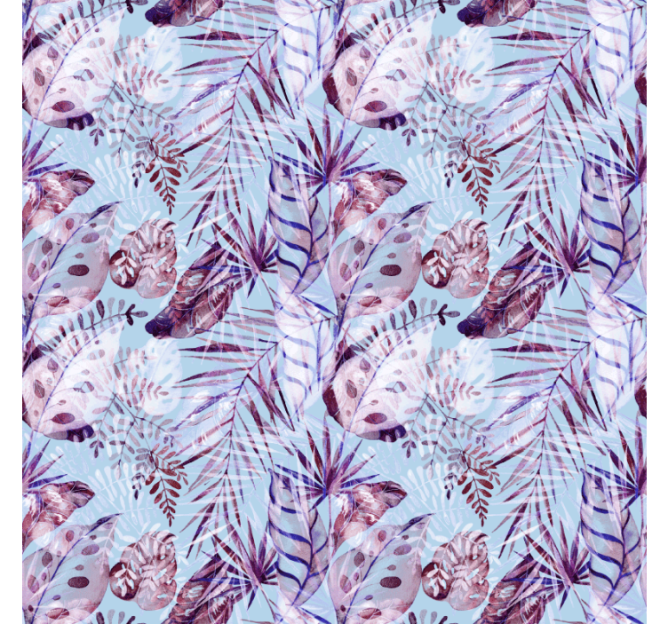 Papel tapiz para recámara ilustraciones de follaje floral - TenVinilo