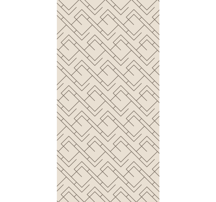 Papel tapiz pasillo diseño laberinto geométrico - TenVinilo