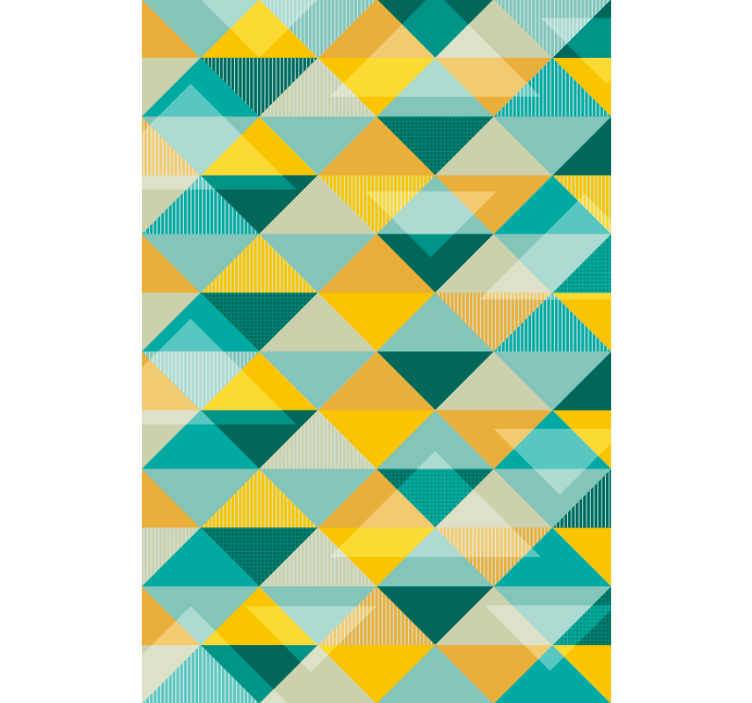 Papel tapiz pasillo array de triángulos geométricos - TenVinilo
