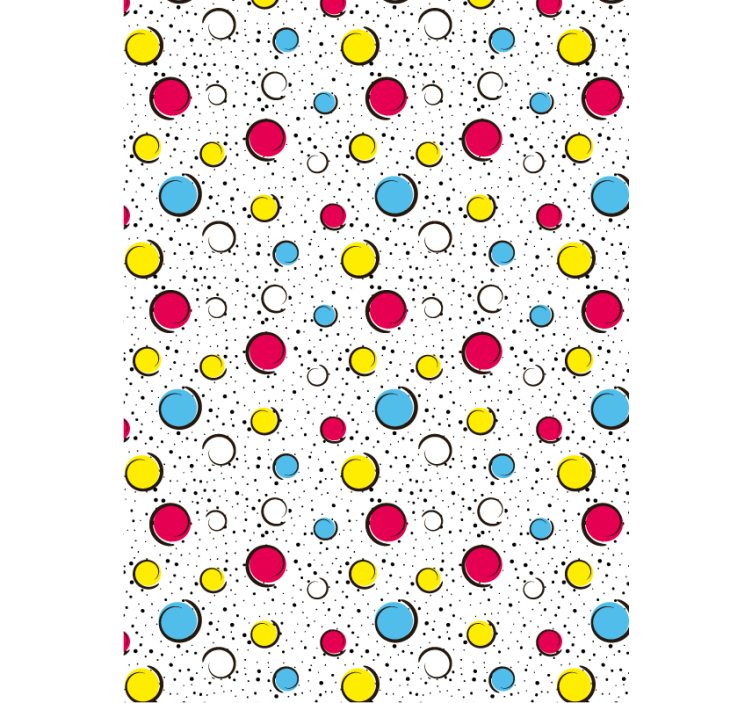Papel tapiz pasillo puntos multicolores - TenVinilo