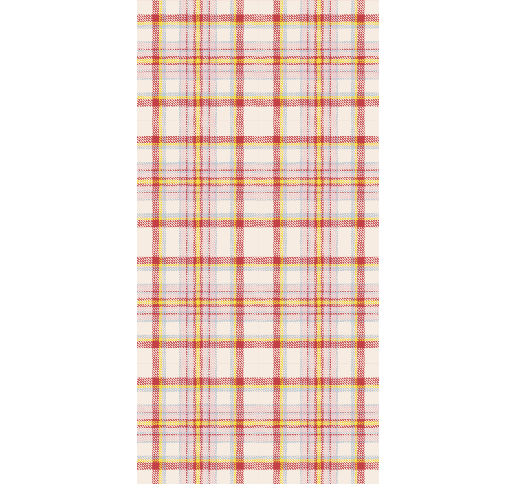 Papel tapiz pasillo cuadros de tartán escocés - TenVinilo