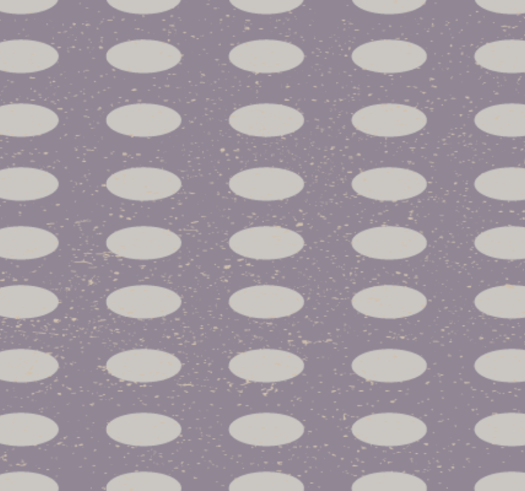 Papel tapiz pasillo círculos geométricos grises y morados - TenVinilo